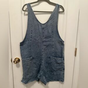 Denim Overalls with Pockets